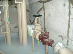給水管、凍結後状況