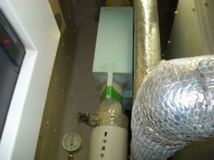 竪管上部、凍結状況